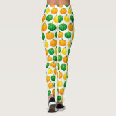 Leggings motif citrouille aquarelle (Dos)