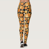 Leggings Motif Citrouille d'aquarelle d'automne d'Orange Ha (Dos)