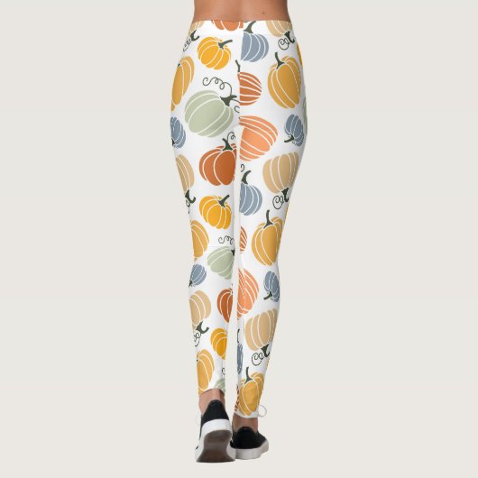 Leggings Motif Citrouille d'automne coloré (Dos)