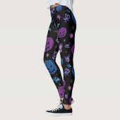 Leggings Motif Citrouille Éffrayant d'Halloween arrière - p (Gauche)