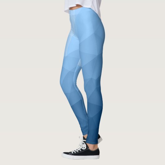 Leggings Motif classique bleu géométrique en maillage sombr (Gauche)