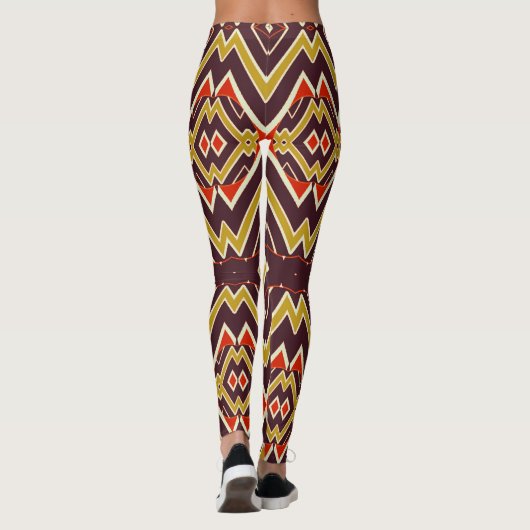 Leggings motif classique Brown de zigzag "Ratti_Creative_Ar (Dos)
