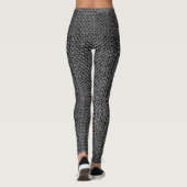Leggings Motif Classique en Chevron / Gris Noir (Dos)