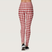 Leggings Motif classique rouge et blanc de Buffalo Check (Dos)