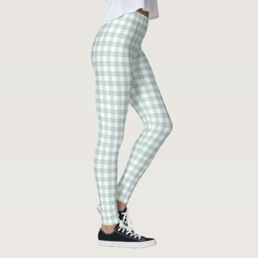 Leggings Motif classique vert clair et blanc (Droite)