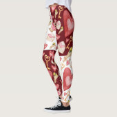 Leggings Motif Coeurs et clés mixtes (Gauche)