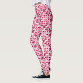 Leggings Motif Coeurs roses (Gauche)