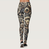 Leggings Motif Cogs & Gears Steampunk (Dos)