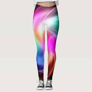 Leggings Motif coloré abstrait de fractale