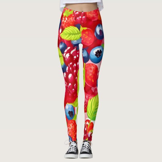 Leggings Motif coloré Berry (Devant)