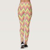 Leggings Motif coloré de Chevron de zigzag (Dos)