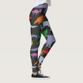 Leggings Motif coloré de dinosaure (foncé) (Droite)