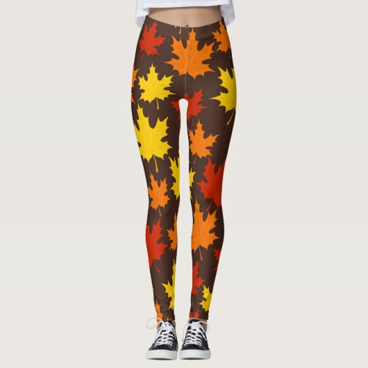 Leggings Motif coloré de l'automne (Devant)