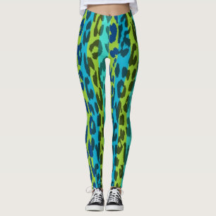 Leggings Motif coloré de peau de léopard #27