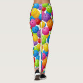 Leggings Motif Coloré de Pickleball (Dos)