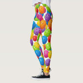 Leggings Motif Coloré de Pickleball (Gauche)