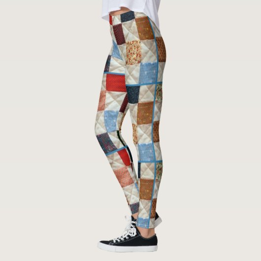 Leggings Motif coloré d'édredon (Gauche)