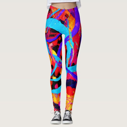 Leggings Motif Coloré et Joyeux (Devant)