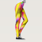 Leggings Motif coloré psychédélique pour exercice aérobique (Droite)