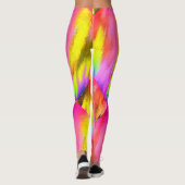 Leggings Motif coloré psychédélique pour exercice aérobique (Dos)