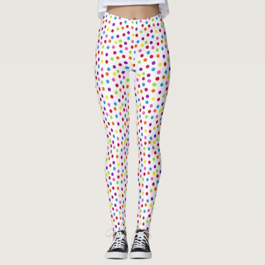 Leggings Motif coloré Rainbow Polka (Devant)