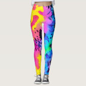 Leggings Motif coloré Wild Cheetah Tye Dye (Devant)