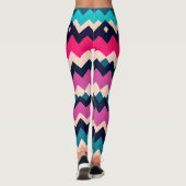 Leggings Motif coloré Zigzag Chevron (Dos)