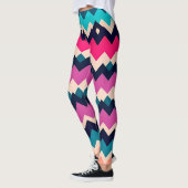 Leggings Motif coloré Zigzag Chevron (Gauche)