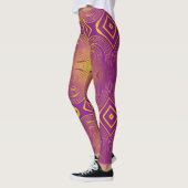 Leggings motif colrful abstrait de remous (Gauche)