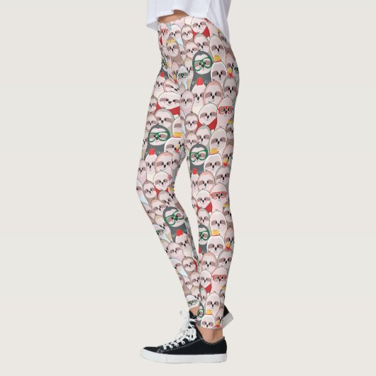 Leggings Motif comique de paresse (Gauche)