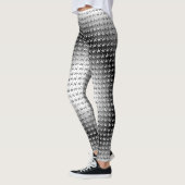 Leggings Motif complexe étoile noire blanche tendance (Gauche)
