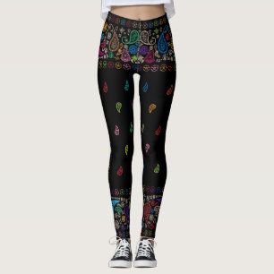Leggings Motif Cool de Paisley coloré