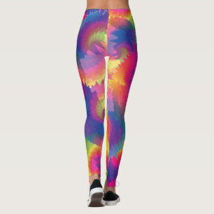Leggings Motif Cool Rainbow Tie Dye