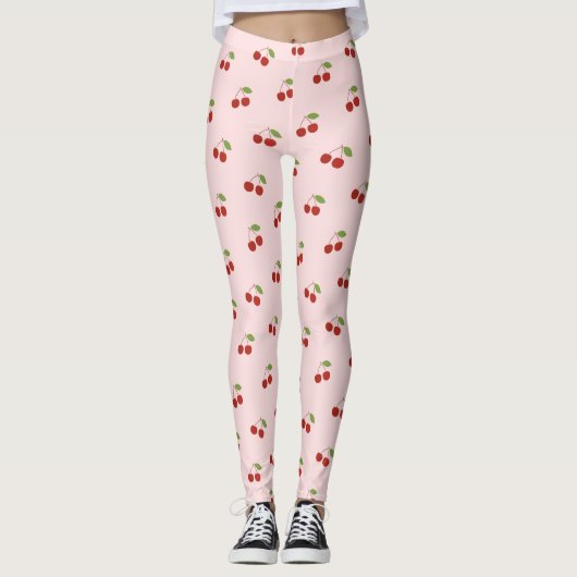 Leggings Motif Coquette Cerise (Devant)
