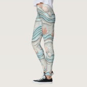 Leggings Motif coquillage côtier boho (Gauche)