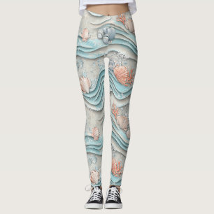 Leggings Motif coquillage côtier boho