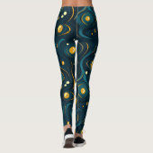 Leggings Motif cosmique Abstrait foncé (Dos)