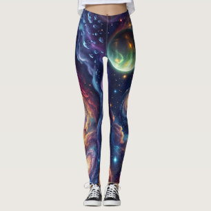 Leggings Motif cosmique des planètes de la galaxie