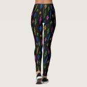 Leggings Motif couleur 80's Neon Lightning (Dos)