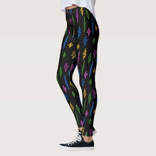 Leggings Motif couleur 80's Neon Lightning (Gauche)