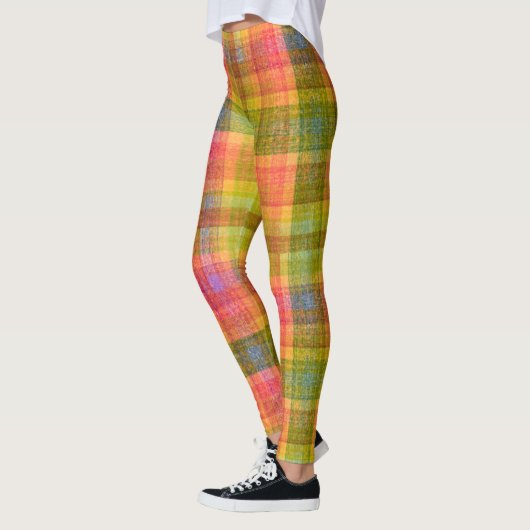 Leggings Motif couleur crayon dynamique (Gauche)
