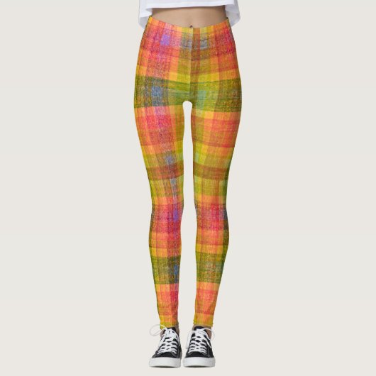 Leggings Motif couleur crayon dynamique (Devant)