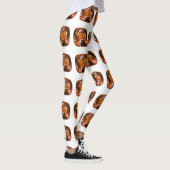 Leggings Motif coupé en coussin orange (Droite)