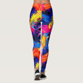 Leggings motif coups de pinceaux (Dos)