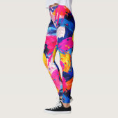 Leggings motif coups de pinceaux (Gauche)