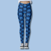 Leggings Motif Crabe Bleu