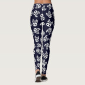 Leggings Motif crâne blanc et os croisés (Dos)