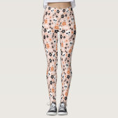 Leggings Motif crâne de fleurs (Devant)