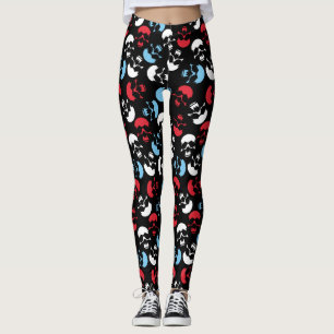 Leggings Motif crâne multicolore