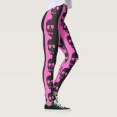 Leggings Motif crâne noir et rose (Droite)